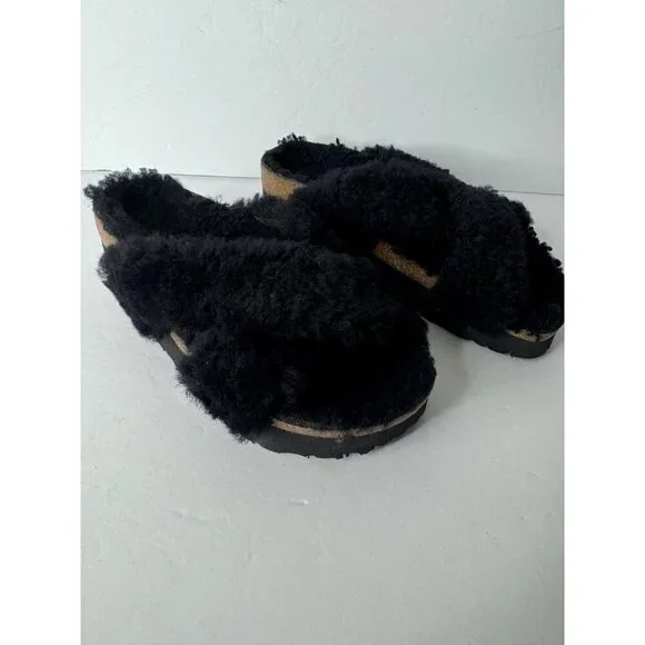 Birkenstock Papillio Daytona Shearling Black Sandal EU 36 US 5 Narrow - Picture 3 of 6